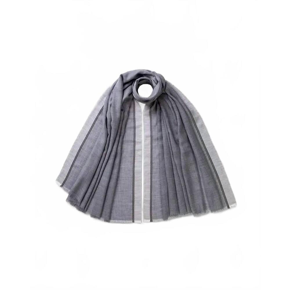 NEW JOHNSTONS OF ELGIN unisex ives scarf in grey